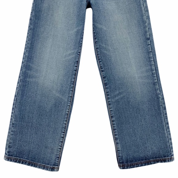 Chams Cropped Denim Jeans Medium Blue Wash Decorative Pockets - Picture 5 of 15